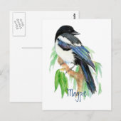 Maart, vogel, tuin, Natuur, wilde dieren Briefkaart (Voorkant / Achterkant)