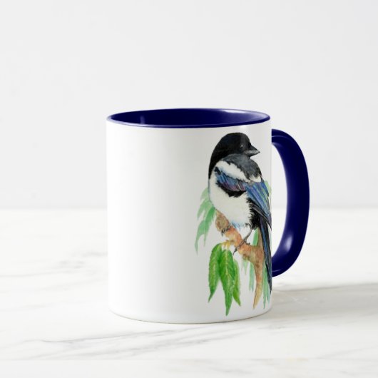 Maart, vogel, tuin, Natuur, wilde dieren Mok (Voorkant rechts)