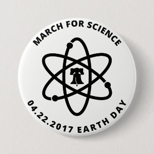 Maart voor de pin Science Philadelphia Ronde Button 7,6 Cm