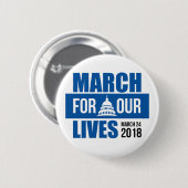 Maart voor ons leven ronde button 5,7 cm (Voorkant /achterkant)