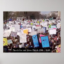 Maart voor ons poster van de Rally van het Pistool