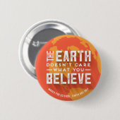 Maart voor Science Earth Day Global Warming Button (Voorkant /achterkant)