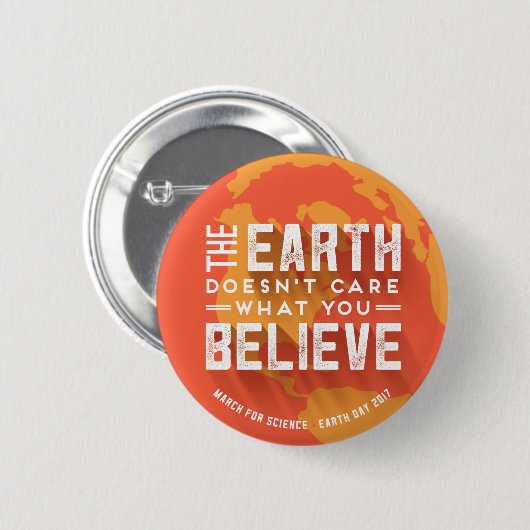 Maart voor Science Earth Day Global Warming Button (Voorkant /achterkant)