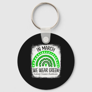 Maart We Draag Green Kidney Disease Awareness Ribb Sleutelhanger