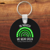 Maart We Draag Green Kidney Disease Awareness Ribb Sleutelhanger (Voorkant)