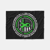 Maart We Draag Green Rainbow Nierziekte Fleece Deken (Voorkant (Horizontaal))