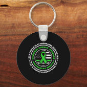 Maart We Draag Green Rainbow Nierziekte Sleutelhanger (Voorkant)