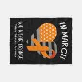Maart We Draag Oranje multiple sclerose bewustzijn Fleece Deken (Voorkant (Horizontaal))