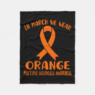 Maart We Draag Oranje multiple sclerose bewustzijn Fleece Deken