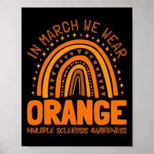 Maart We Draag Oranje multiple sclerose bewustzijn Poster