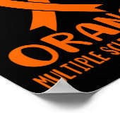 Maart We Draag Oranje multiple sclerose bewustzijn Poster (Hoek)