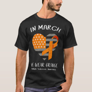 Maart We Draag Oranje multiple sclerose bewustzijn T-shirt