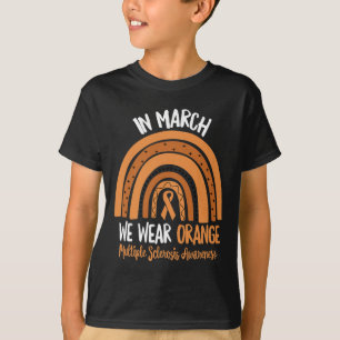 Maart We Draag Oranje multiple sclerose bewustzijn T-shirt