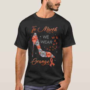 Maart We Draag Oranje multiple sclerose bewustzijn T-shirt