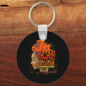 Maart We Draag Oranje Multiple Sclerosis Afro Blac Sleutelhanger (Voorkant)