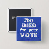 Maart: Ze hebben voor uw STEMMINGSPin gedaagd Vierkante Button 5,1 Cm (Voorkant /achterkant)