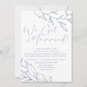 Maartenbloem Bruiloft Net Getrouwd Kaart (Voorkant)