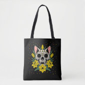 Maart's Narcis & Kattenschedel Tote Bag (Voorkant)