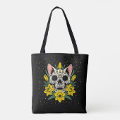 Maart's Narcis & Kattenschedel Tote Bag (Achterkant)