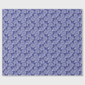 Maarts violette bloemlijn kunst cadeaupapier (Vlak)
