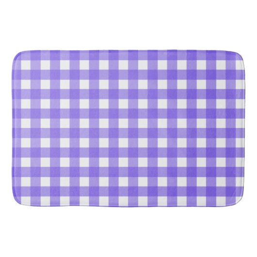 Maarts viooltje en wit geruit badmat (Voorkant)