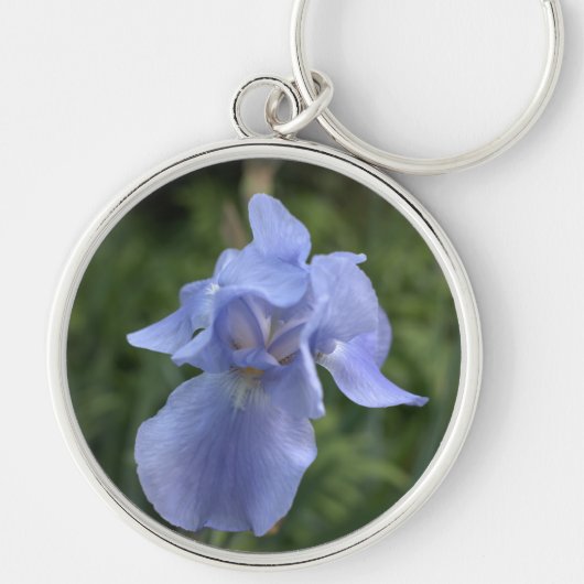 Maarts viooltje Iris Bloem Sleutelhanger (Voorkant)