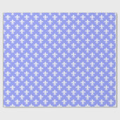 Maarts viooltje Witte Fleur de Lis-patroon Cadeaupapier (Vlak)