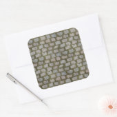 maas bedekte kebelsteenwegstructuur vierkante sticker (Envelop)