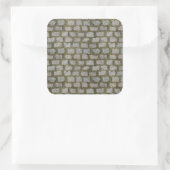 maas bedekte kebelsteenwegstructuur vierkante sticker (Tas)