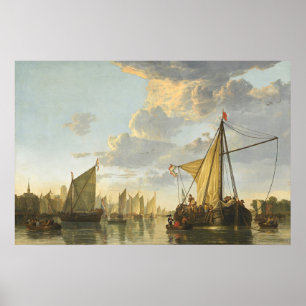 Maas in Dordrecht - Aelbert Cuyp Fine Art Poster
