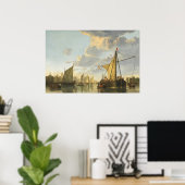 Maas in Dordrecht - Aelbert Cuyp Fine Art Poster (Thuiskantoor)