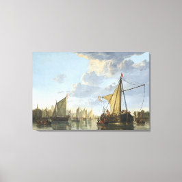 Maas in Dordrecht Canvas Afdruk