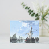 Maas in Dordrecht tegen Dag Briefkaart (Staand voorkant)