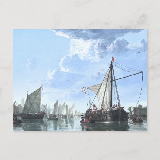 Maas in Dordrecht tegen Dag Briefkaart (Voorkant)