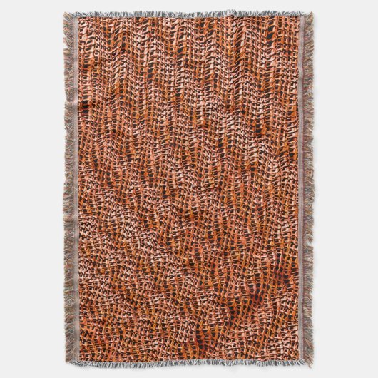 Maas van gekookte en gegolfde koraaljute, rood en  deken (Voorkant Verticaal)