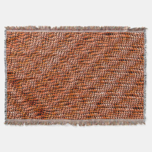 Maas van gekookte en gegolfde koraaljute, rood en  deken