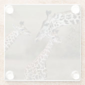 Maasai Giraffe (Giraffe Tippelskirchi) Glazen Onderzetter (Achterkant)