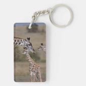 Maasai Giraffe (Giraffe Tippelskirchi) Sleutelhanger (achterkant)