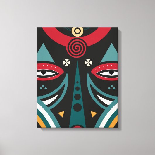maasai krijger canvas afdruk (Voorkant)