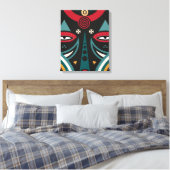 Maasai krijger canvas afdruk (Insitu (Slaapkamer))