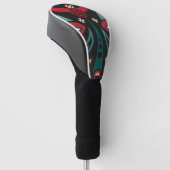 maasai krijger golfheadcover (Schuin)