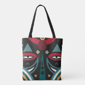 Maasai krijger tote bag (Achterkant)
