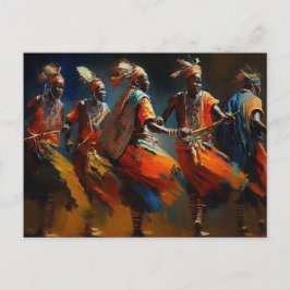Maasai Krijgersdans Afrika Ansichtkaart Briefkaart