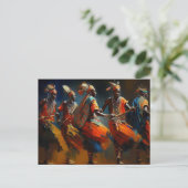 Maasai Krijgersdans Afrika Ansichtkaart Briefkaart (Staand voorkant)