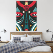 Maasai krijgerstam canvas afdruk (Insitu (Slaapkamer))