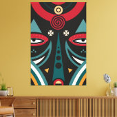 Maasai krijgerstam canvas afdruk (Insitu (Woonkamer))
