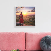Maasai kunstwerk canvas afdruk (Insitu (Woonkamer))