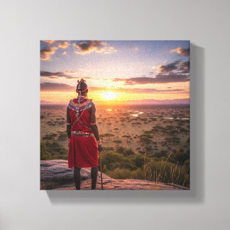 Maasai kunstwerk canvas afdruk