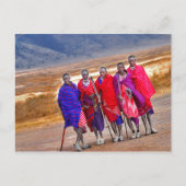 Maasai Mannen Briefkaart (Voorkant)