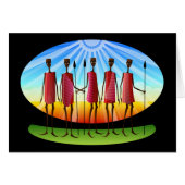 Maasai-Mannen met Spears (Voorkant Horizontaal)